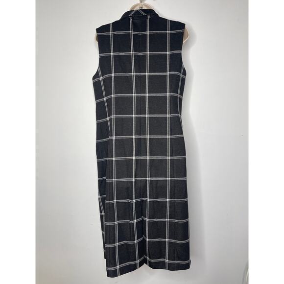 Halogen Windowpane Check Long Vest Size Medium - Picture 6 of 9
